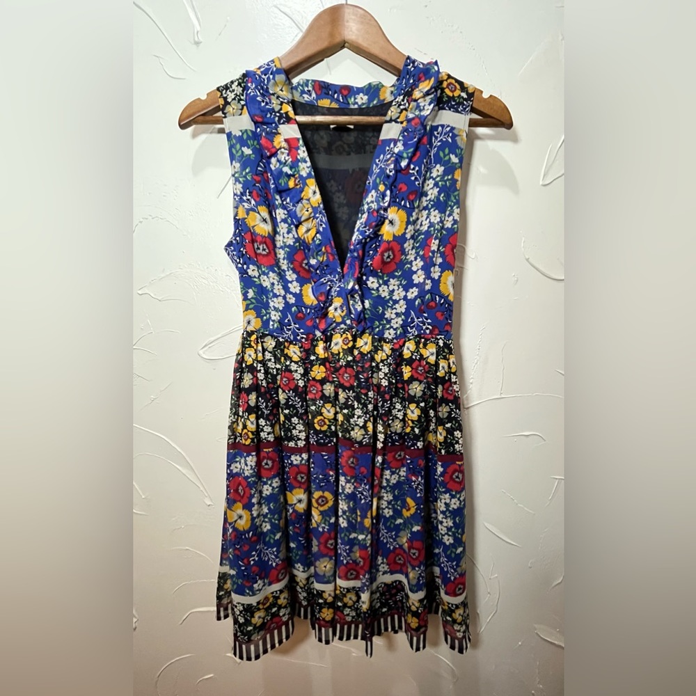 Hinge Nordstrom Floral Fit and Flare Sleeveless Dress SZ S